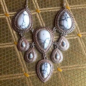 Faux Marble-Look Necklace
